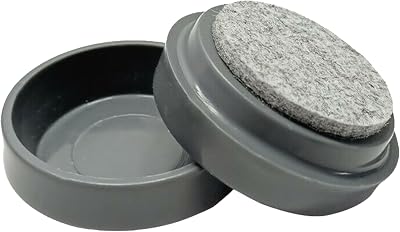 SUL Castor Caster Cups 8pk Grey 50mm Felt Pad Non Slip Floor Protector Glide