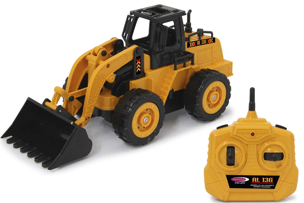 Jamara 410150 Wheel Loader RL136 1:36 2.4GHz - Lift, Lower, Tip, Yellow