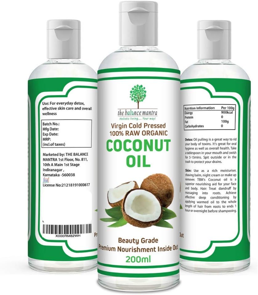 The Balance Mantra Raw Organic Virgin Coconut Oil For Skin, Hair - 200 Ml