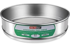 Xin Tester 325 mesh Standard Mesh Lab Sieves Laboratory Sample Test Analysis Sieve Dia 7.88 Inches