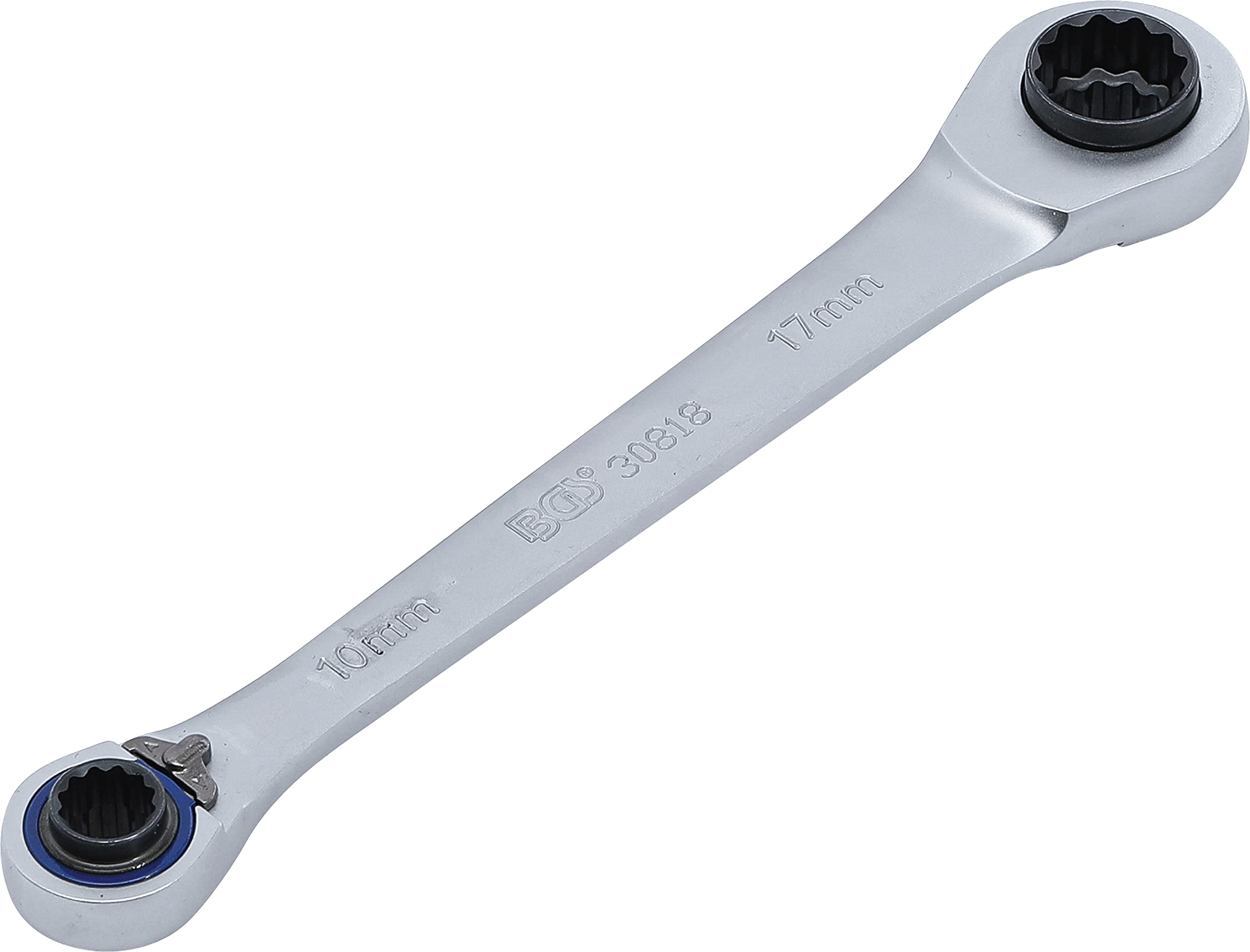 BGS 30818 | Double Ended Ratchet Wrench "4 in 1" | 10 x 12, 14 x 17 mm
