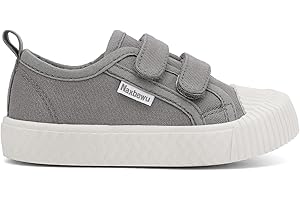 NAXBEWU Toddler Boys & Girls Sneaker Adjustable Slip On Canvas Hook and Loops Walking Shoes,Size 5-12