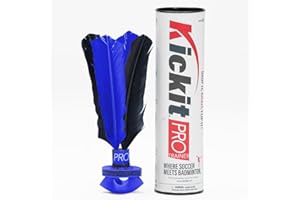 Kickit | The Original Birdie Soccer PRO Trainer | Play Outdoors, Indoors or Backyard, Beach or Tailgate, All Ages Fun & Travel Friendly (Black & Red)