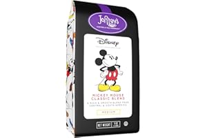 JOFFREY'S COFFEE & TEA COMPANY Joffrey's Coffee - Disney Mickey Mouse Classic Blend, Disney Specialty Coffee Collection, Artisan Medium Roast Coffee, Arabica Coffee Beans, Smooth & Rich Flavor, Drip Brew, Kosher (Ground, 11 oz)