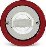 Cole & Mason Hoxton Red Gloss Salt Mill 10cm Beech Wood Ceramic Grinder view 6