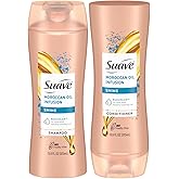 Suave Moroccan Oil Infusion Shampoo & Conditioner Set - Argan Oil for Damaged, Dry Hair, Shine & Healthy Locks, 12.6 Oz (2 Pieces)
