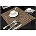 Zupro Placemats Set of 4 for Kitchen Dining Table Washable Braided Table Mats Heat-Resistant Placemats Non-Slip Woven PVC Vinyl Place Mats for Everyday use or Holidays Dinner BBQs 18