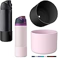 yoelike 2PCS 2 Colors Silicone Water Bottle Boot for Owala, Anti-Slip Protective Sleeve for FreeSip/Twist/Flip, Watter Bottle Accessories, Bottom Bumper Cover, Dishwasher Safe, BPA Free