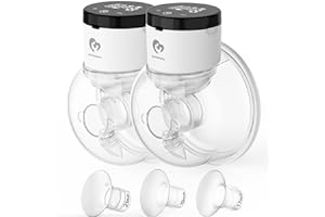 Bellababy Hands Free Breast Pumps, Low Noise Pain Free Touch Screen, 4 Modes 9 Levels Suction Double Electric Wearable Breast