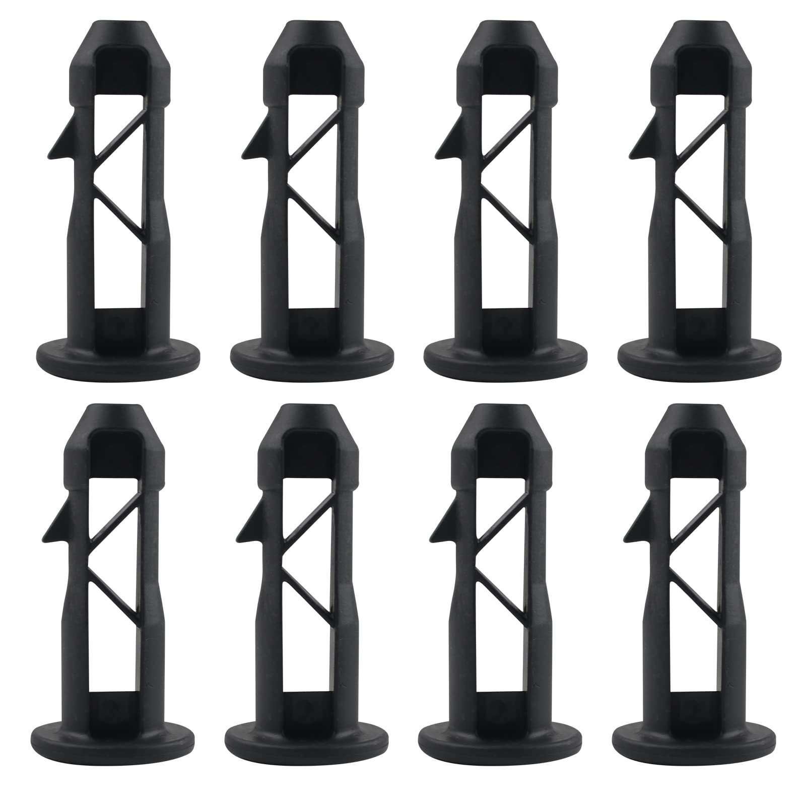 QOPAHI Wheelie Bin Lid Hinge Pins – Diameter Entry 18.5mm(0.73")/ Max Grip21.5mm(0.85"), Suitable for UK 240L Wheelie Bins (Hinge Hole 18-19.5mm) | 8 Pack, Black