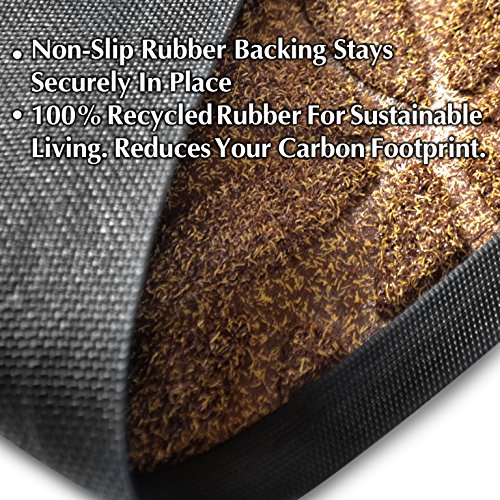 GrayBunny GH-6760A Premium Quality Indoor Mat | 18 x 30 inches | Interior Doormat with Anti-Skid Rubber Back | Water Absorbent, Stain Resistant, Quick Drying, Easy to Clean, Low Profile Door Mat - Thumbnail 2