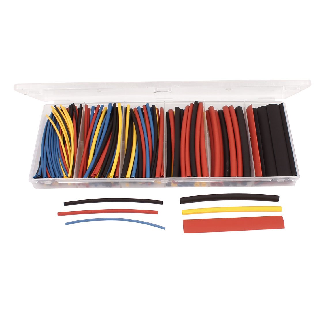 Uxcell a16080300ux0334 160 Piece Heat Shrink Wire Cable Tubing Tube Sleeving Wrap Assorted Sizes Kit, 0.35" Width, 3.94" Length
