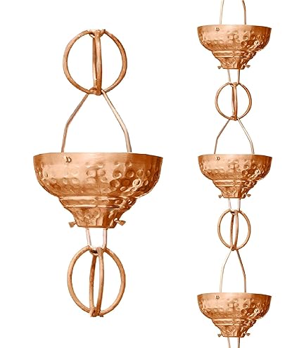 Monarch Rain Chains Monarch Aluminum 8.5 Ft. Cylinder Rain Chain In Black Powder Coated 18108 - The Home Depot - 2