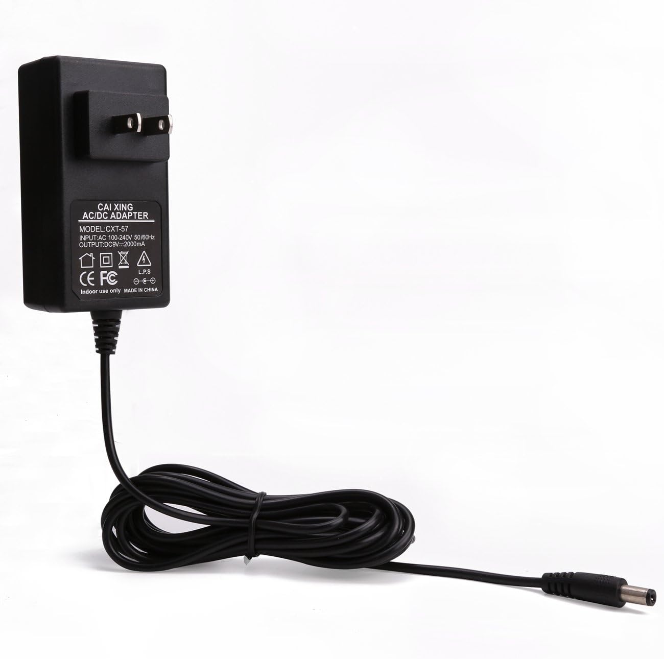 CAIXING 9V 2A AC DC Power Adapter Wall Adapter Switching AC to DC Power Supply for Arduino Medela Pump in Style 5.5mmX 2.1mm DC Jack Barrel Plug Long 9.8ft/3m Cable