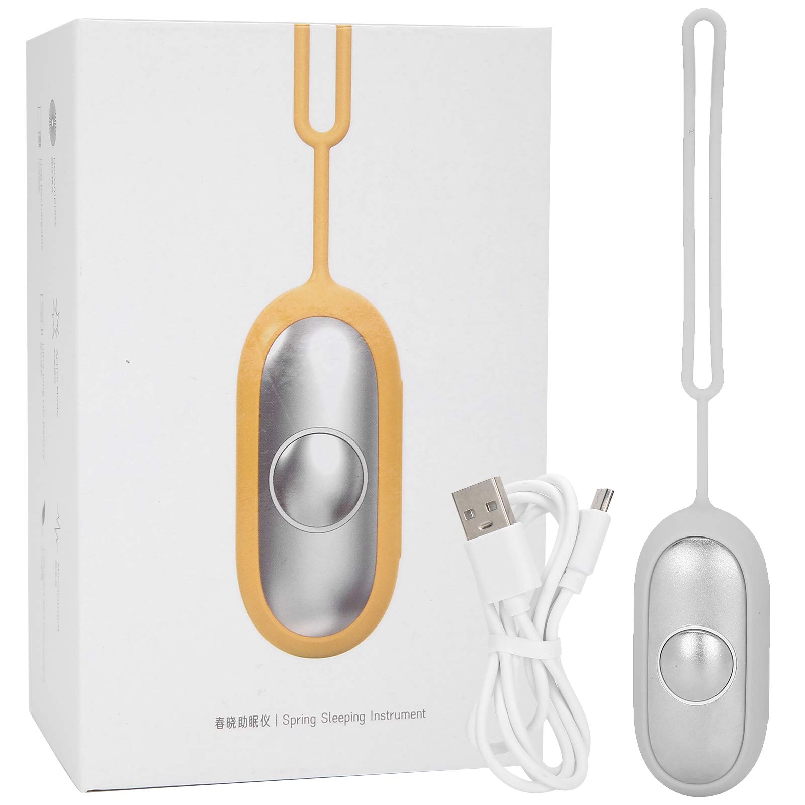 Sleep Aid Device, Anxiety Relief for Adults and Insomnia, USB Rechargeable Microcurrent Holding Sleep Instrument Portable Sleep Aids for Adults, Sleeping Aid & Anti Anxiety Device for Adults (Silver)