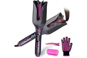 Livemon Automatic Curling Iron, Automatic Hair Curler with 7 Temps & 3 Timers, Ceramic Coating Rotating Curling Iron, Fast He