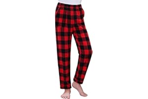 Umeyda Girls & Women Pajamas Pants Soft Fleece Fuzzy Plush Lounge PJ Bottoms with Pockets for Kids, 6Years-XL