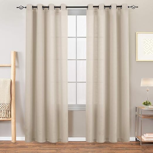 Amazon Com Semi Sheer Curtains For Living Room 95 Inches Long