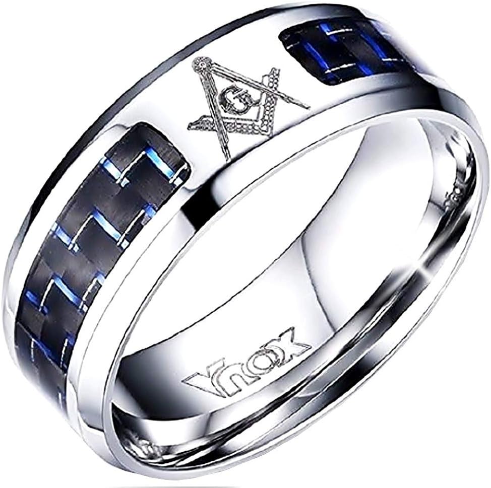 Inception Pro Infinite Fdnmsnb - Ring - Man - Master Mason - Masonic Lodge - Black and Blue
