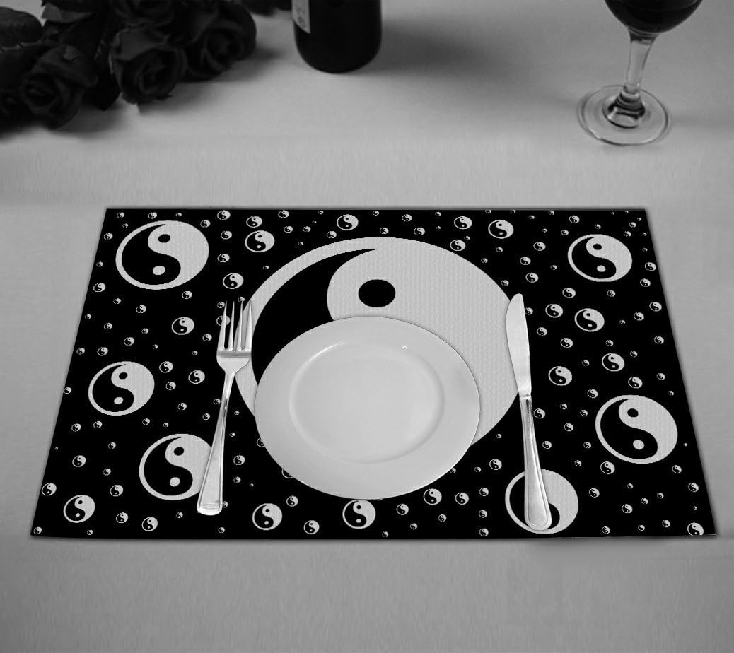 Custom Asian Placemat, Chinese Symbol of Taoism Yin Yang