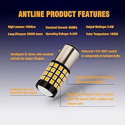 Antline Newest 1157 LED Bulb Amber Yellow