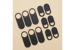 Webcam Cover Slide Ultra Thin Black 12 Pack Mixed Styles, Slim Smooth Sliding Build, Daily Privacy Blocking Use