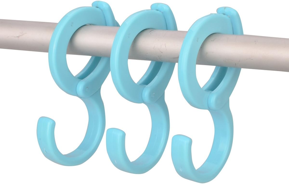 Flammi 3pcs ABS Plastic S Shaped Hooks with Latch Hanging
