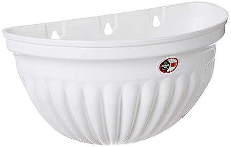 Gardens Need 100% Virgin Plastic Big Wall Lovely Pot| Set of 2 Planter, (37cm x 17cm x 20cm, White)