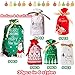 Funnlot Christmas Drawstring Gift Bags 32PCS in 7 Styles Christmas Wrapping Bags Xmas Treats Bags Christma s Party Favor Pouch Goody Sweet Treat Candy Bags with Ribbon Ties