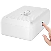 Biometric Fingerprint Storage Box,AICase Portable Cash Jewelry Security Case Lock Box Safe,Combination Lock for Car, Home,Office Travel White