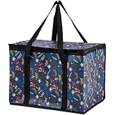 WFZK Insulated Reusable Grocery Bags, Thermal Bags for Food Delivery, | Picnic, Groceries, Keep Food Cold/Warm, Foldable, Large Capacity