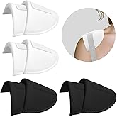 Zaruatu 4 Pairs Set-in Shoulder Pads 1.5cm Thickening Foam Shoulder Pads for Womens Clothing Sewing Supplies Breathable Sponge Pads for Sloping High Low Shoulders Blazer Suit (Black & White)