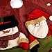 D-FantiX Christmas Decorations, 48-Inch Large Santa Christmas Tree Skirt Red with Plaid Trim