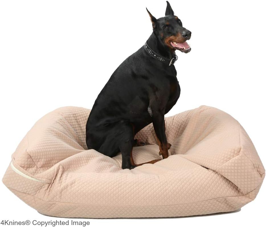 4Knines Luxury Dog Bed Cover, USA Based, Premium Durable Quilted Water-Proof Heavy Duty Material, Large, Tan : Pet Supplies