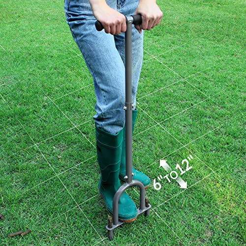 Walensee Lawn Coring Aerator, Manual Grass Dethatching Turf Plug