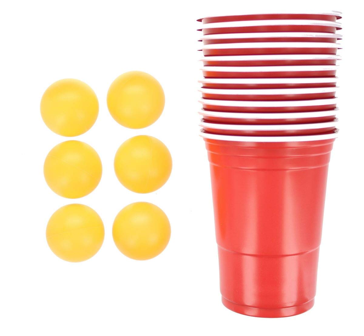 BEER PONG 18PC SET WITH 12 CUPS AND 6 BALLS - 1
