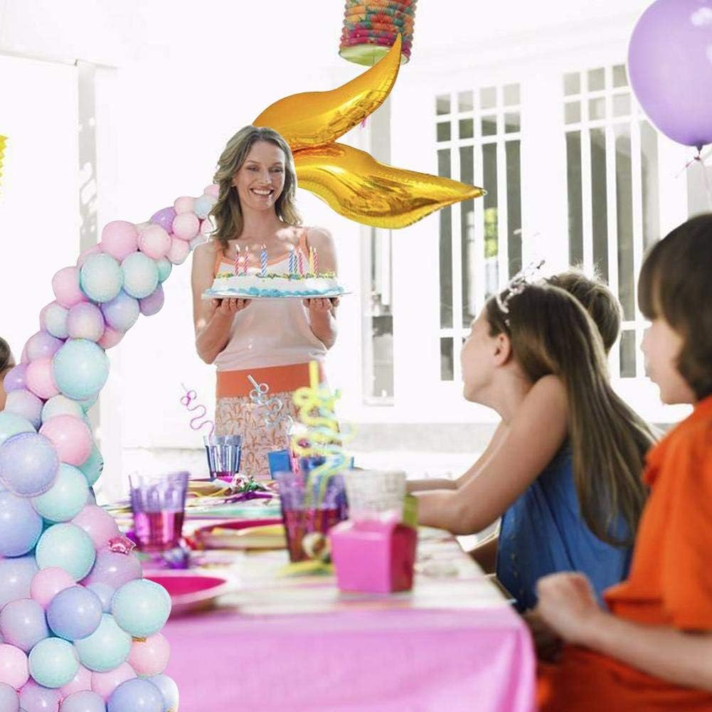 Luckyx Mermaid Tail Latex Balloons Kit Aluminum Film Balloons Garland Set Mermaid Arch Kit for Baby Shower Mermaid Party Decoration Under The Sea Birthday Party Supplies