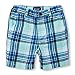 The Children's Place Baby-Boys Li'l Guy's Plaid Flat Front Shorts, Mellow Aqua, 18-24 months