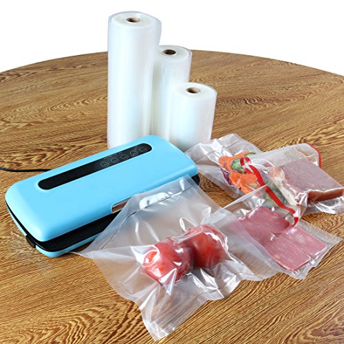 uxcell 2 Rolls Vacuum Sealer Bags Vegetable Meat Food Sealer Saver Storage Holder 4 mil Textured Home Kitchen 6 Inch x 50 Ft and 8 Inch x 50 Ft Clear - Thumbnail 2