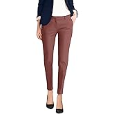 Hybrid & Company Womens Super Comfy Flat Front Stretch Trousers Chino Pants