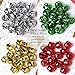 Unomor Jingle Bells for Crafts Small Christmas Bells with Gold, Silver, Red and Green Color 3/4Inch - 72 PCS