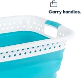 LIVIVO 58L Collapsible Laundry Basket with Handles Turquoise view 5