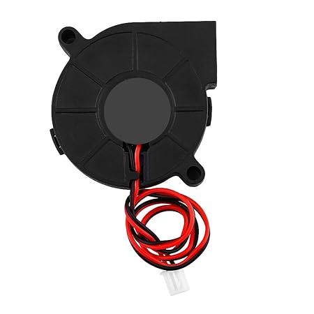 VBESTLIFE DC Blow Radial Lüfter Turbofan Kühler Kit Zubehör Prozessorlüfter für 3D Drucke,12V/24 V,50 * 15mm(12V)