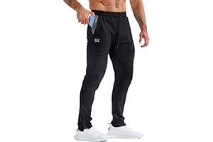 BROKIG Mens ZeroArmor Gym Joggers Sweatpants Tapered Workout Jogging Athletic Slim Track Sweat Pants with Zipper Pocket