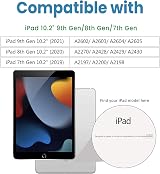 Gerutek iPad 10.2 9th/8th/7th Gen Tempered Glass 9H with Installation Frame view 2