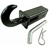 2" Receiver Mount Tow Hook with Pin 10;000lb Trailer Rv Trucks Boats Towing