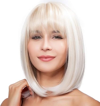 Amazon Com Lrasdf 2019 White Blond Hair Wig Synthetic Hair And