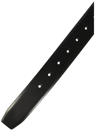 Perry Ellis Men's Reversible Leather Belt - Black/Brown With Plaque Buckle, Size 30