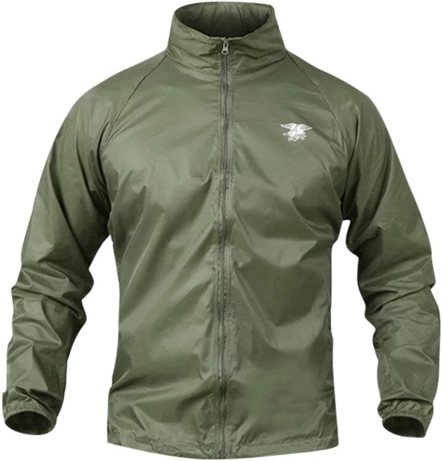 Zilosconcy Military Jacket Men Waterproof Army Wind Coat Trucker Jacket Men Waterproof Tactical Soft Shell Military Windbreaker Men's Quest Windproof Quick Drying Workwear Coat