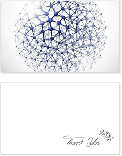 Amazon Atomic Structure 物理的イラスト サンキューカード 誕生日 ペーパー 挨拶 結婚式 感謝 ポストカード 絵柄付はがき 文房具 オフィス用品
